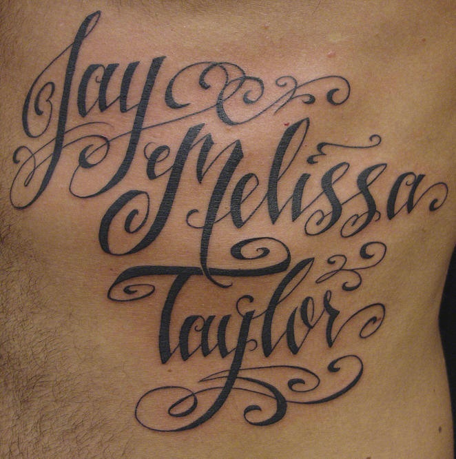 calligraphy script tattoo of kids names tattooimages biz calligraphy script tattoo of kids names tattooimages biz